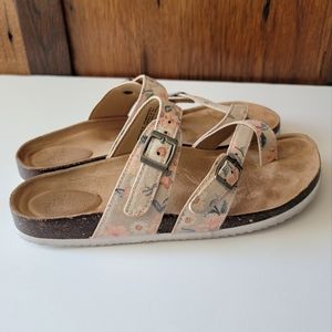Floral Footbed Sandals | Size 9
